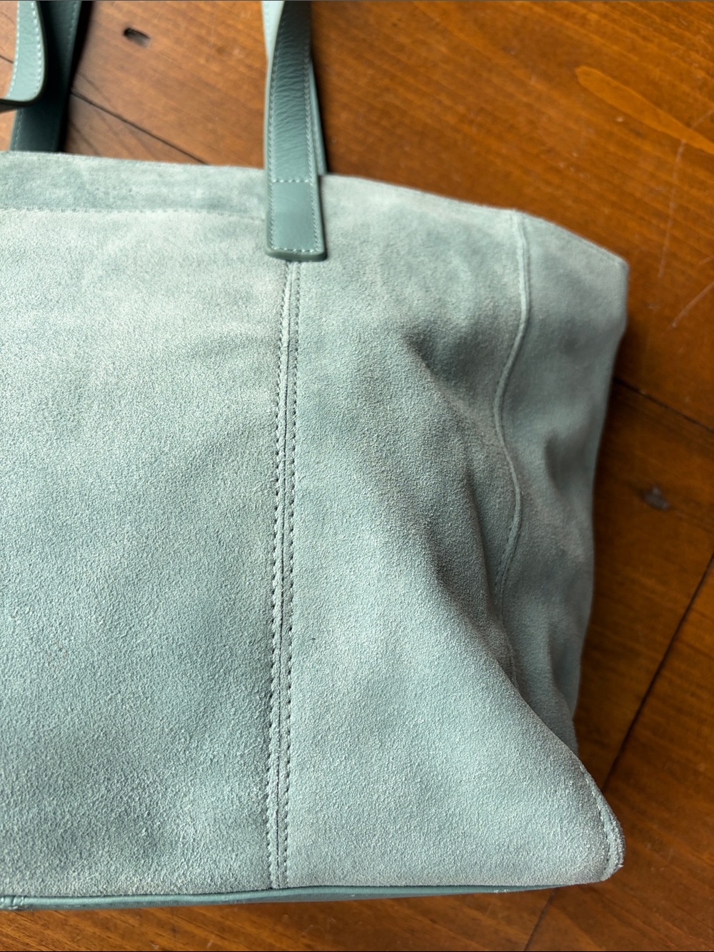 UGG Blue/Green Suede Tote NWOT - Picture 8 of 15